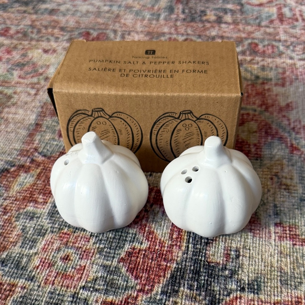 Talking Tables, White Pumpkin Salt & Pepper Shakers